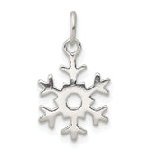 Sterling Silver Polished Snowflake Charm